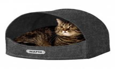 Люлька для Тварин BronzeDog Сіра, Розмір S 35 * 30 * 28 см (Bronzedog) в Будиночки, Будки, Лежаки.