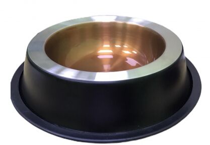 Миска метал на рез.Deluxe черная d22см 1.500мл М181 () в Посуда для собак.
