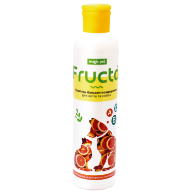Шампунь-Бальзам-Кондиционер для собак и кошек Magic Pet Fructa, с экстрактом грейпфрута, 220 мл () в Шампуни.
