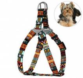 Шлея для Собак Мелких Пород и Котов BronzeDog Urban Этническая Ментоловая, Размер XS, Обхват груди 33-40 см, Ширина 1,0 см. (Bronzedog) в Амуниция для собак.