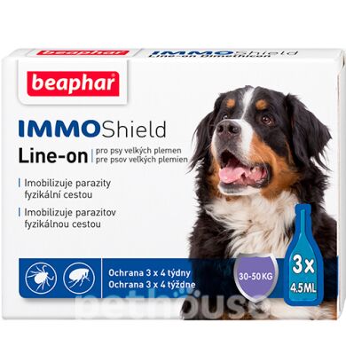 Беафар IMMO SHIELD каплі проти бліх для собак від 30кг №3 (Beaphar (Нідерланди)) в Краплі на холку (spot-on).