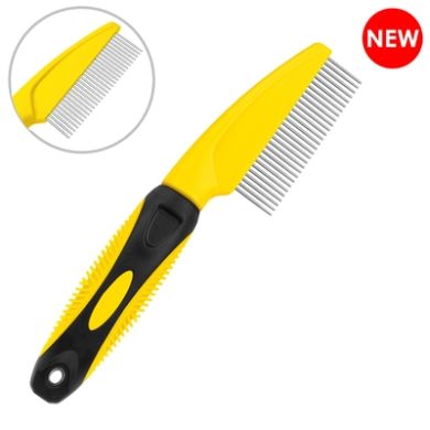 Гребінець Bronzedog середня з блоком зубом 22 х 5 см