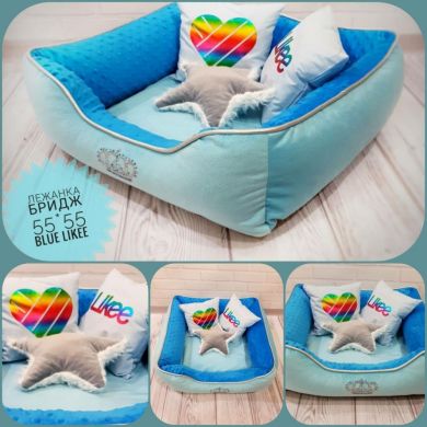 Лежанка БРИДЖ 55*55 см Blue likee () в Домики, Будки, Лежаки.