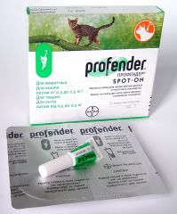 Профендер до 2,5 кг (0,35 мл) (Bayer) в Капли на холку (spot-on).