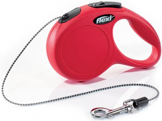 Рулетка NEW CLASSIC CAT XS 3m (трос) красная (Flexi) в Амуниция для собак.