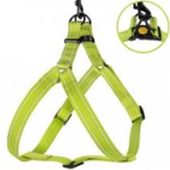 Шлея для Собак BronzeDog Active Нейлонова зі світловідбиванням Cалатова, Розмір M, Обхват грудей 45-56 см, Ширина 2 см. (Bronzedog) в амуніція для собак.