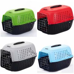 Переноска самолетный замок 48*33*27 ЗЕЛЕНО-ЧЕРНЫЙ HP-B01M () в Домики, Будки, Лежаки.