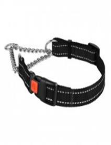 Ошейник Мартингейл BronzeDog Active Нейлоновый с Пластиковой Пряжкой и Светоотражением Черный, Размер М, Обхват шеи 35-43 см, Ширина 2 см. (Bronzedog) в Амуниция для собак.