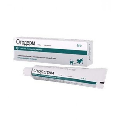 Отодерм мазь 25 г (БХФЗ Борщаговский) в Ветпрепараты для глаз и ушей.