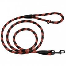 Поводок для Собак Bronzedog Active из Альпинистского Шнура Светоотражающий Черно-Оранжевый, Размер L/XL, Длина 183 см, Ширина 1 см. (Bronzedog) в Амуниция для собак.