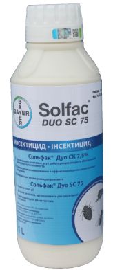 Сольфак Дуо SC 75 (Bayer) в Засоби для дезинсекції і дератизації.