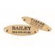 Адресник для Собак BronzeDog Позолота на Заклепках Размер L  (Bronzedog) в Амуниция для собак.