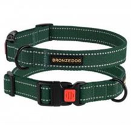 Ошейник Bronzedog Сotton Рефлекторный х/б Брезент Зеленый, Размер S Обхват шеи 25-33 см. Ширина 2 см. Ошейник Bronzedog Сotton Рефлекторный х/б Брезент Зеленый, Размер S Обхват шеи 25-33 см. Ширина 2 см. (Bronzedog) в Амуниция для собак.