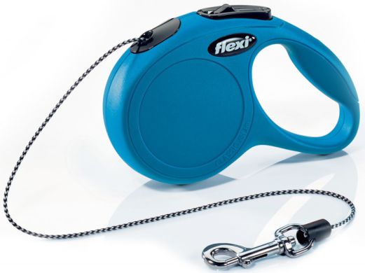 Рулетка NEW CLASSIC CAT XS 3m (трос) синяя (Flexi) в Амуниция для собак.
