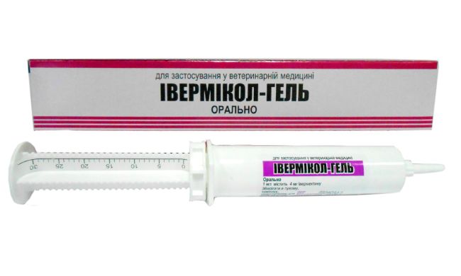Ивермикол-гель лошадиный шприц 30мл (ивермектин), Фарматон (Фарматон) в Гели, мази, спреи.