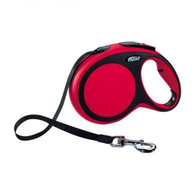 Рулетка NEW COMFORT L 8m/50kg(лента) красная (Flexi) в Амуниция для собак.