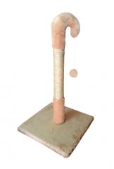 ГНОМ когтеточка ДЖУТ (основа 37 * 37, стовп h67, пензлик) Бежева () в Будиночки, Будки, Лежаки.