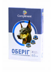 Ошейник противопаразитарный ОБЕРЕГ для собак синий 65 см (Compliment) в Ошейники.