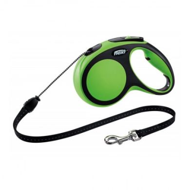 Рулетка NEW COMFORT M 5m/20kg (трос) зеленая Рулетка NEW COMFORT M 5m/20kg (трос) зеленая (Flexi) в Амуниция для собак.