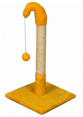 ГНОМ когтеточка ДЖУТ (основа37 * 37, стовп h67, пензлик) КОРИЧНЕВА () в Будиночки, Будки, Лежаки.