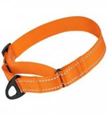 Ошейник Мартингейл Bronzedog Active Нейлоновый со Светоотражением Оранжевый, Размер S, Обхват шеи 28-38 см., Ширина 2 см. (Bronzedog) в Амуниция для собак.