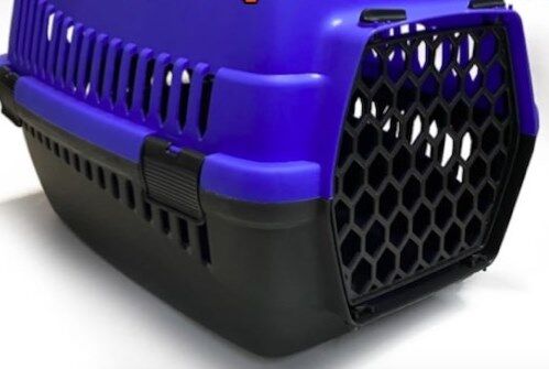 Переноска №1 пластик ТУРЦИЯ СИНЕ-ЧЕРНАЯ 48*31*31 вес до5кг () в Домики, Будки, Лежаки.