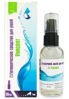 Унисепт гигиеническое средство для ушей, 30 мл, (Круг) в Ветпрепараты для глаз и ушей.