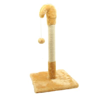 ГНОМ когтеточка Сізаль (основа 37 * 37, стовп h67, пензлик) Бежева () в Будиночки, Будки, Лежаки.