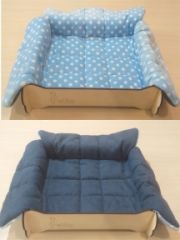 Матрац для кроватки - синтепон (350х450) ГОЛУБОЙ () в Домики, Будки, Лежаки.