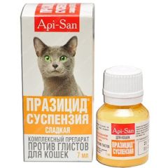 Празіцид суспензія Плюс для котів 7 мл (АПИ-САН) в Антигельмінтики.