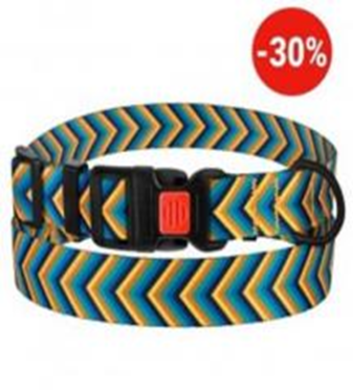 Ошейник BronzeDog Urban Стрелка Нейлоновый с Пластиковой Пряжкой Желто-Синий, Размер S, Обхват шеи 25-33 см, Ширина 1,6 см. Ошейник BronzeDog Urban Стрелка Нейлоновый с Пластиковой Пряжкой Желто-Синий, Размер S, Обхват шеи 25-33 см, Ширина 1,6 см. (Bronzedog) в Амуниция для собак.