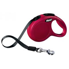 Рулетка NEW CLASSIC L 8m (стрічка) червона (Flexi) в амуніція для собак.
