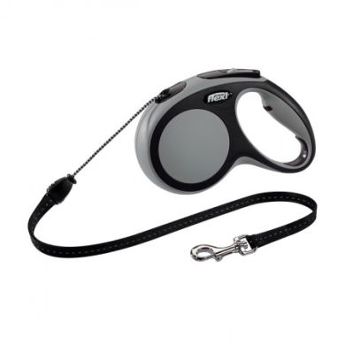 Рулетка NEW COMFORT M 5m/20kg (трос) серая Рулетка NEW COMFORT M 5m/20kg (трос) серая (Flexi) в Амуниция для собак.