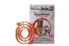Ошейник противопаразитный AnimАll VetLine для собак, оранжевый, 70 см (Animal) в Ошейники.