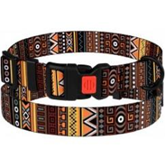 Ошейник BronzeDog Urban Этнический Нейлоновый c Пластиковой Пряжкой Оранжевый, Размер L, Обхват шеи 35-45 см, Ширина 2,5 см. (Bronzedog) в Амуниция для собак.