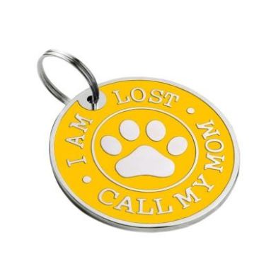 Емальований Адреснік для Собак BronzeDog Call My Mom Жовтий Розмір S (Bronzedog) в амуніція для собак.