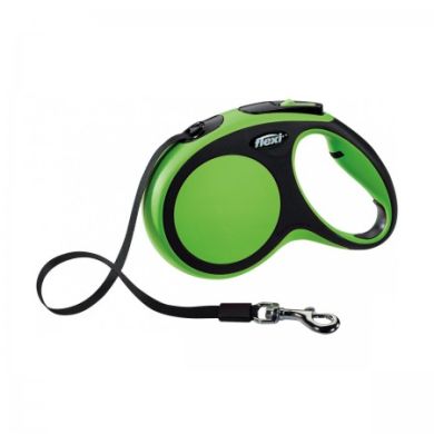 Рулетка NEW COMFORT M 5m/25kg (лента) зеленая (Flexi) в Амуниция для собак.