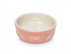 73366 Миска д/кот керамич.розово-беж 240 мл Нобби () в Посуда для собак.