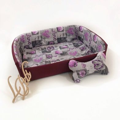 Диван з кісточкою №3, серія ЛЮКС, 80*68*18 () в Будиночки, Будки, Лежаки.