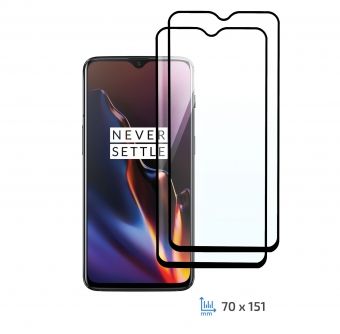 Комплект 2 в 1 защитные стекла 2E Basic для ONE PLUS 6T, FCFG, Black