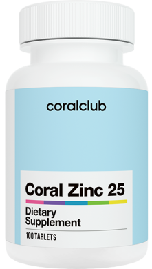Корал Цинк 25, 100 табл.