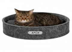 Лежанка BronzeDog Кругла Сіра Розмір XL 55*14 см (Bronzedog) в Будиночки, Будки, Лежаки.