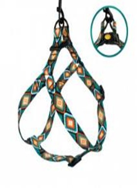 Шлея для Собак BronzeDog Urban Нейлонова Ромби, Розмір L, Обхват грудей 58-71 см, Ширина 2,5 см. (Bronzedog) в амуніція для собак.