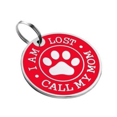 Эмалированный Адресник для Собак BronzeDog Call My Mom Красный Размер L  (Bronzedog) в Амуниция для собак.