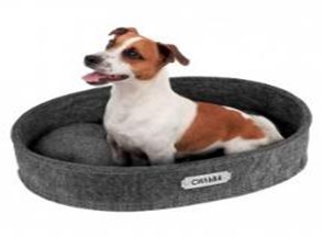 Лежанка BronzeDog Овальна Сіра Розмір XL 65*86*16 см (Bronzedog) в Будиночки, Будки, Лежаки.