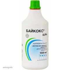 Байкокс 1л 2,5%  (Bayer) в Антигельмінтики.