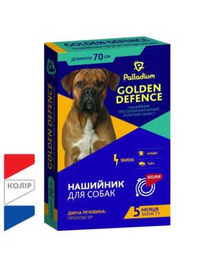 Ошейник Палладиум серии Золотая Защита для собак 70см красный (пропоксур) (Palladium) в Ошейники.