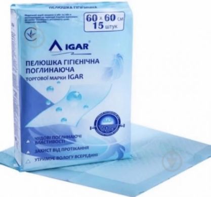 Пеленки гигиенические "Игар" 60х60 №15 Пеленки гигиенические "Игар" 60х60 №15 () в Расходные материалы.