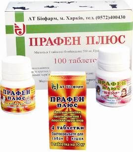 Прафен плюс юниор 10 таб (Биофарм) в Антигельмінтики.