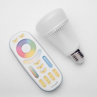 Светодиодная smart лампочка MiLight, 8W, RGB+CCT, WIFI+Пульт